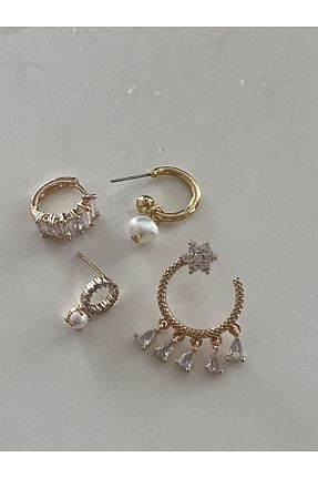 گوشواره جواهر طلائی زیرکن tones official - کد 648302555