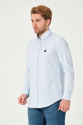 پیراهن آبی مردانه رگولار Catto Peak - کد 797836480