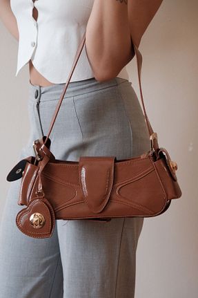 کیف دوشی قهوه ای زنانه چرم مصنوعی Casual Bag - کد 847939373