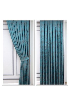 پرده زمینه فیروزه ای ساتن Karesi - کد 706339607
