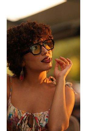 عینک آفتابی زرد زنانه UV400 PRESİDORYA - کد 854654075