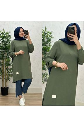 تونیک حجاب خاکی زنانه پنبه ای GGMM - کد 809911129