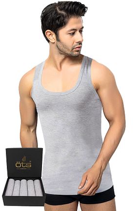 رکابی طوسی مردانه %100 پنبه Öts - کد 320282172