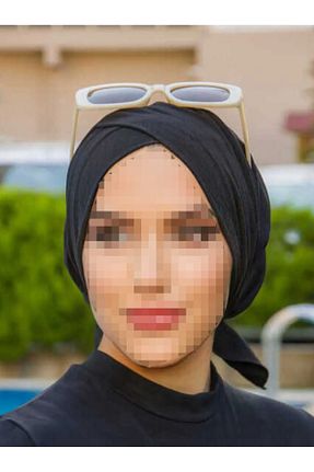 کلاه شنای حجاب مشکی زنانه AŞAR MODA TEKSTİL - کد 854681771