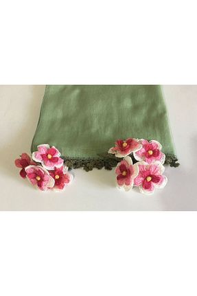دستمال گردن سبز زنانه پنبه ای KAFTAN TAKI TASARIM - کد 118758655