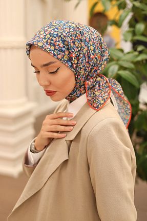 روسری آبی %100 پنبه Silk Home - کد 854693600