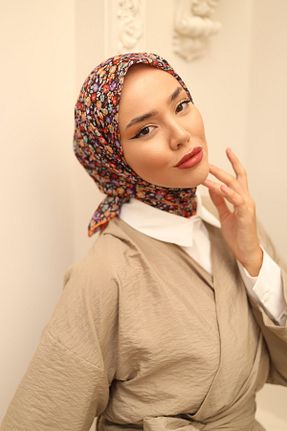 روسری قهوه ای %100 پنبه Silk Home - کد 854699777