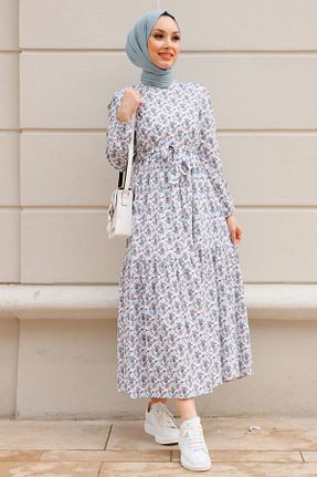 لباس حجاب آبی زنانه رگولار Gizce - کد 266554511