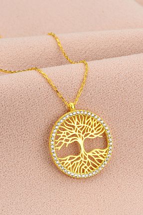 گردنبند نقره طلائی زنانه 925 عیار Bilsen Store - کد 854728293