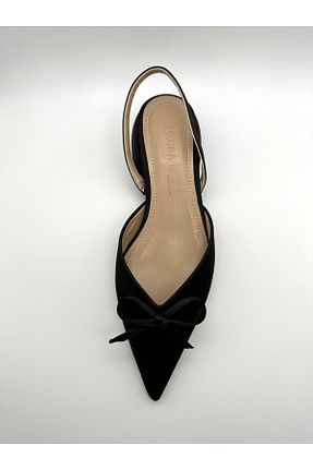 صندل مشکی زنانه پاشنه تخت Laura roza - کد 707264743