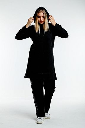 ست گرمکن حجاب مشکی زنانه اورسایز CNG MODA - کد 175730950
