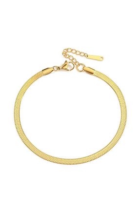 دستبند استیل (فولاد) طلائی زنانه استیل ضد زنگ ESJ - کد 463369072