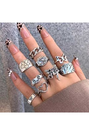 انگشتر جواهر زنانه فلزی Vintage - کد 218634481