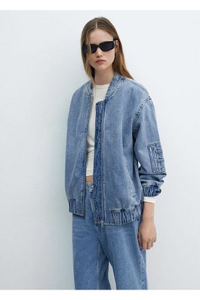 کت آبی زنانه Bomber MANGO - کد 800767268