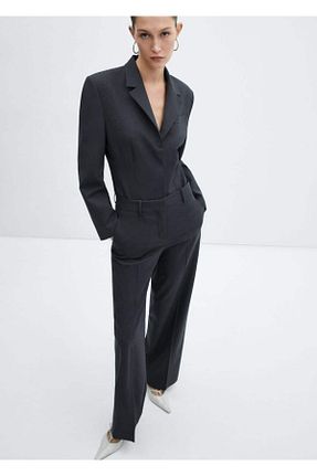 کت طوسی زنانه Blazer MANGO - کد 803449216