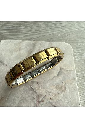 دستبند استیل (فولاد) طلائی زنانه استیل (فولاد) Bellys Jewelry - کد 772166556