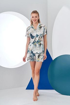ست لباس راحتی سفید زنانه لیسانس دار	 Pjs Pijama - کد 699261868