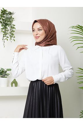 روسری قهوه ای پنبه پلی استر Golden Rose - کد 854823025