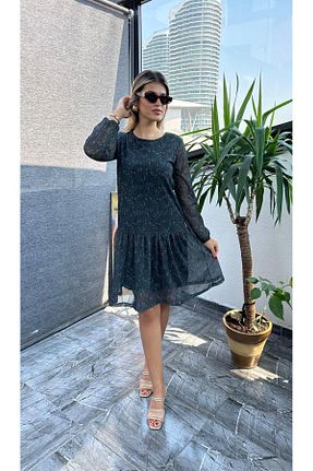 لباس سبز زنانه بافتنی Kübra Tekstil - کد 814336002