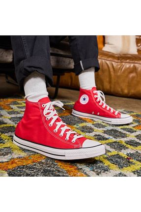 کفش اسنیکر قرمز مردانه بند دار Converse - کد 812462928