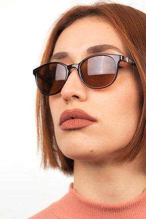 عینک آفتابی قهوه ای زنانه UV400 LUNOX - کد 210074479