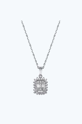 گردنبند طلا سفید زنانه 8 عیار Altınkaya kuyumculuk - کد 826500252