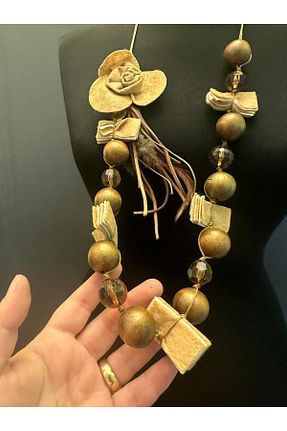 گردنبند جواهر رنگی زنانه منجق Gönülden Tasarım - کد 854874386