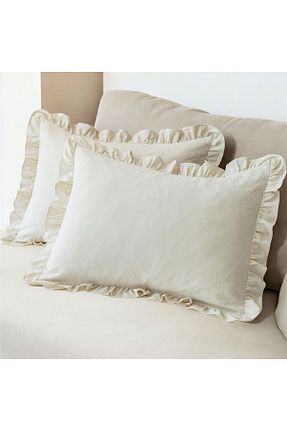 روکش بالش بژ کتان Erba kreasyon - کد 854879963