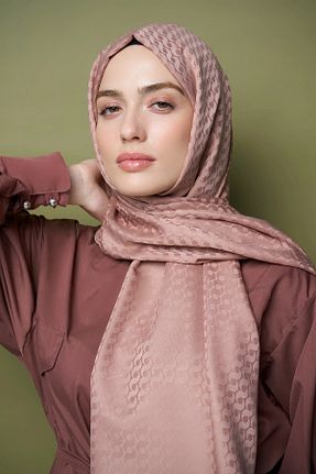 شال قهوه ای زنانه ابریشم کد 854880443