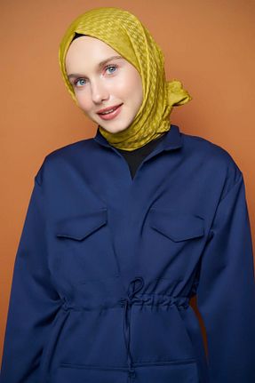شال طلائی زنانه ابریشم ŞEHR-İ İSTANBUL - کد 854880408