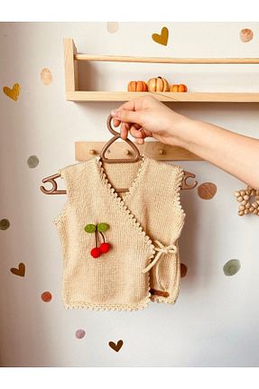 جلیقه قهوه ای بچه گانه دو سینه seraskids - کد 685441425