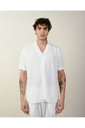 پیراهن سفید مردانه اورسایز İLKCET MODA - کد 805255218