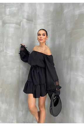 لباس مشکی زنانه بافتنی İLKCET MODA - کد 822148877