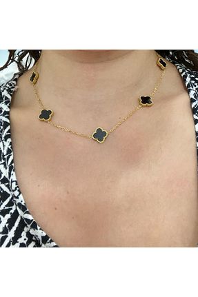 گردنبند استیل ( فولاد ) طلائی زنانه استیل ضد زنگ Çelik - کد 841584847