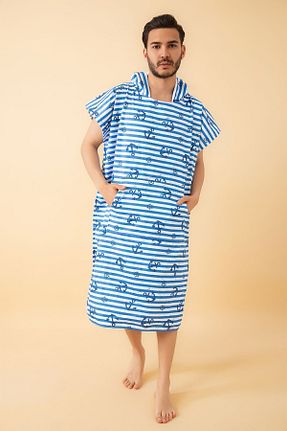لباس ساحلی آبی زنانه پنبه ای VEVİEN HOME - کد 829928175