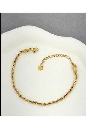 دستبند استیل (فولاد) طلائی زنانه استیل (فولاد) Home - کد 854889603