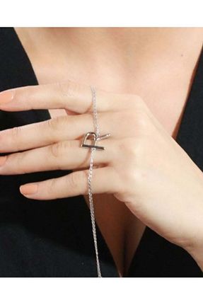 دستبند نقره خاکی زنانه 925 عیار Genel Markalar - کد 69260497