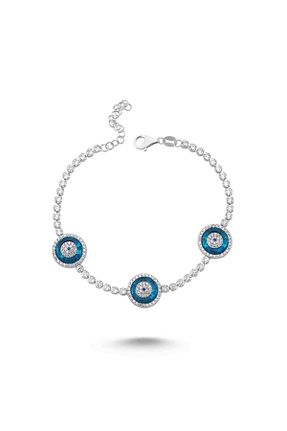 دستبند نقره طلائی زنانه 925 عیار Genel Markalar - کد 52456610