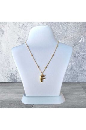 گردنبند استیل ( فولاد ) طلائی زنانه استیل (فولاد) Misu Accessories - کد 837524613