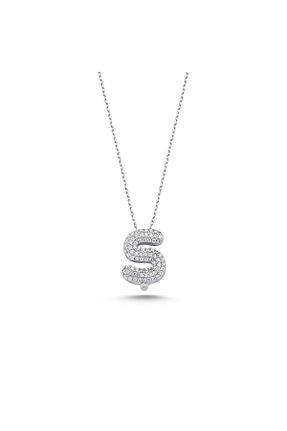 گردنبند نقره خاکی زنانه 925 عیار Bulvardi - کد 66596088