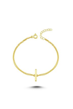 دستبند نقره خاکی زنانه 925 عیار Genel Markalar - کد 164446106