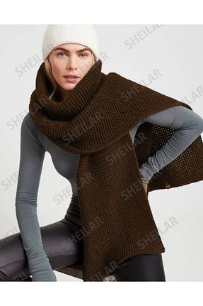 شال گردن قهوه ای زنانه تریکو Sheilar - کد 855045034