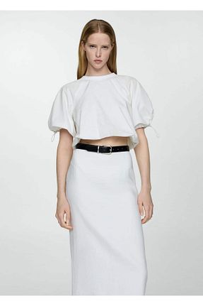بلوز سفید زنانه ساده MANGO - کد 822182072