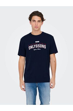 تیشرت سرمه ای مردانه رگولار Only & Sons - کد 812949255
