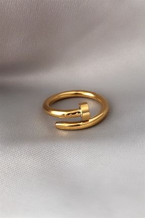 انگشتر استیل (فولاد) طلائی زنانه استیل (فولاد) Owentis - کد 854886185