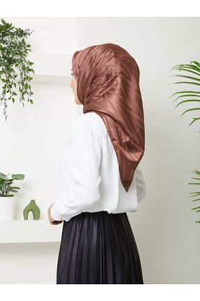 روسری قهوه ای پنبه پلی استر Golden Rose - کد 854823025