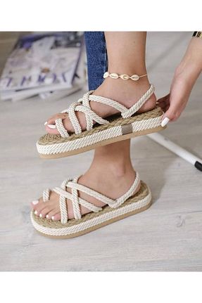 صندل سفید زنانه پاشنه پر Mirkada - کد 661922590