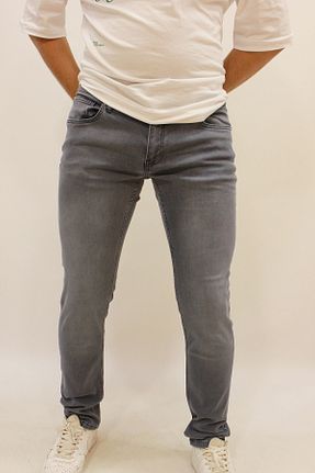 شلوار جین طوسی مردانه پاچه تنگ Twister Jeans - کد 854849992