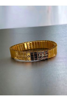 دستبند استیل (فولاد) طلائی زنانه استیل ضد زنگ İNN JEWELLERY - کد 816562363