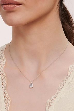 گردنبند طلا سفید زنانه 8 عیار Altınkaya kuyumculuk - کد 826500252